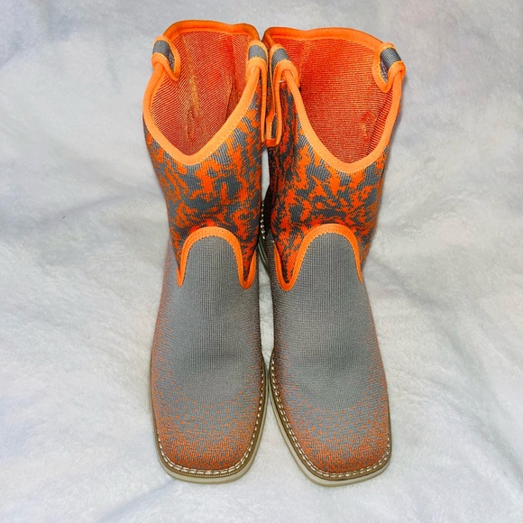Laredo Orange and Gray Western Comfy Boots - Picture 3 of 11